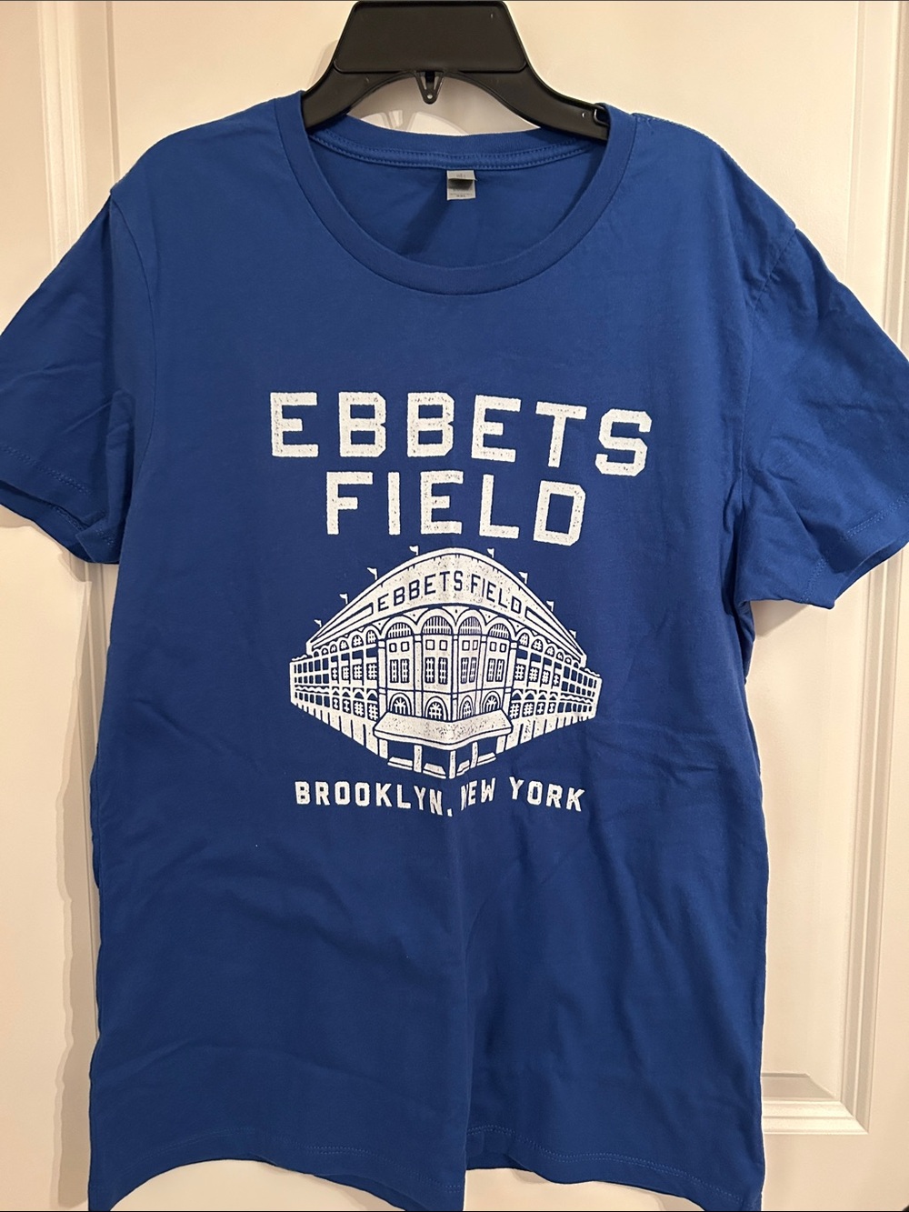 Ebbets Field Flannels Royal Blue Tee with White Stadium Graphic